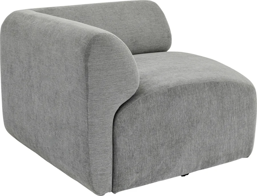 KARE DESIGN Lucca Corner Elements Grey modul, 86 cm - gr stof og PVC