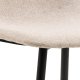 ACT NORDIC Celia spisestuestol - beige stoff og sort stl