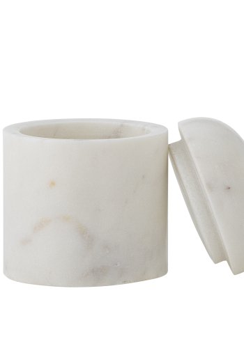 BLOOMINGVILLE Lira-krukke med lokk, hvit, marmor