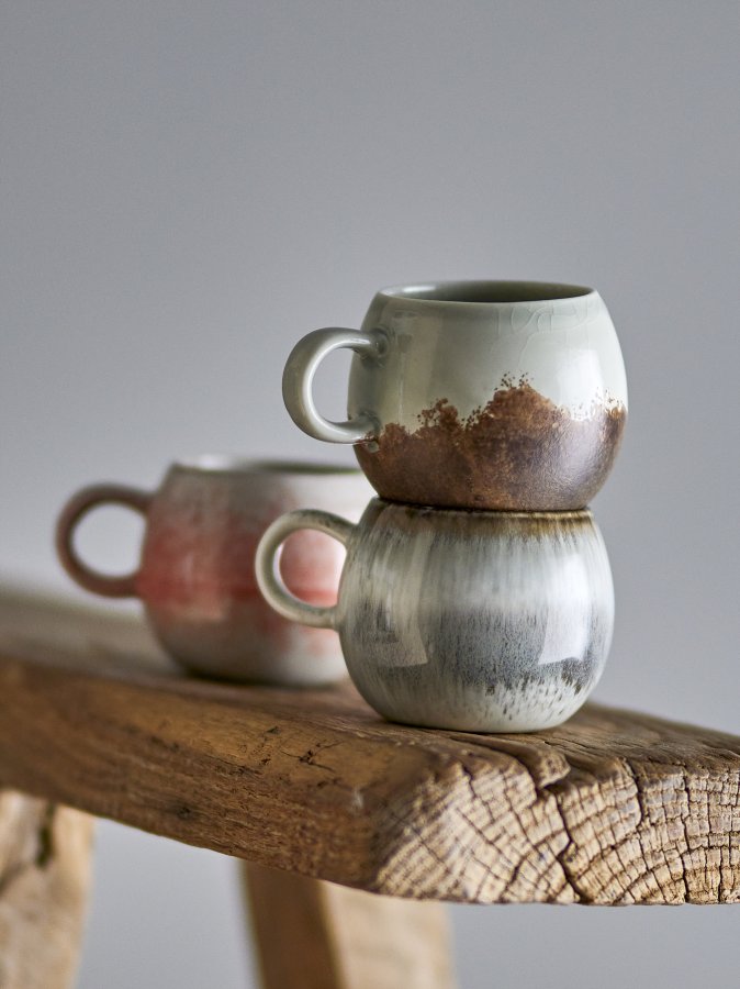 BLOOMINGVILLE Paula Espressotasse, Grau, Steingut