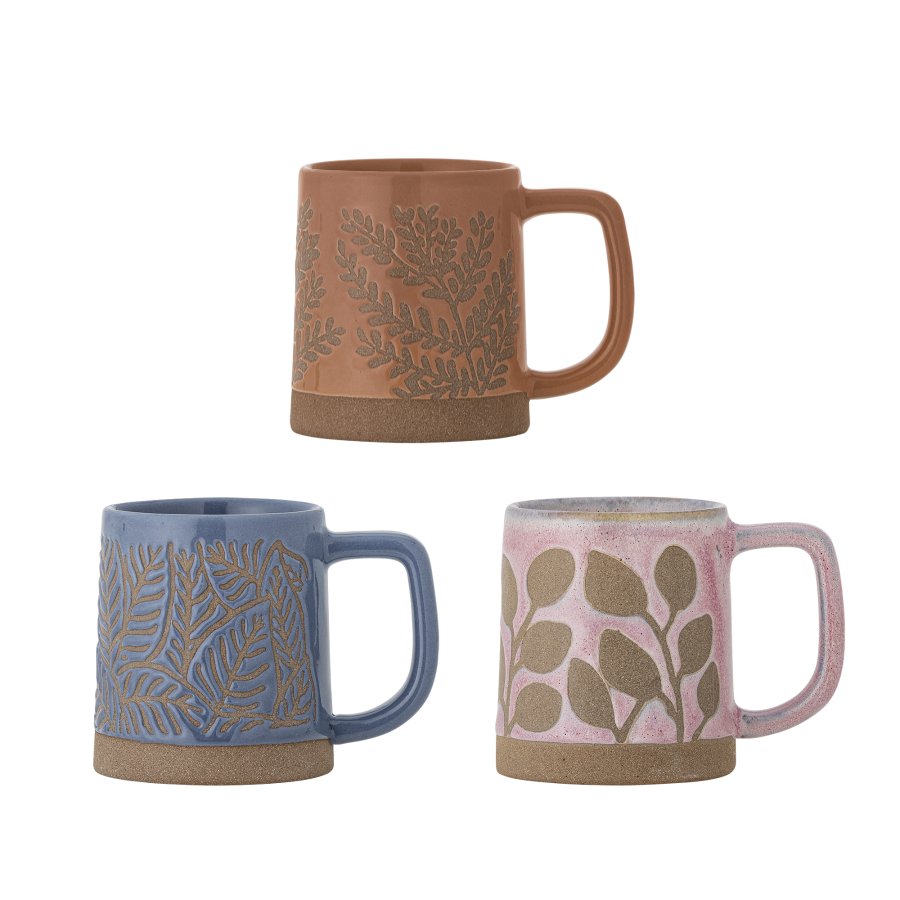 CREATIVE COLLECTION Kayce Tasse, Blau, Steingut