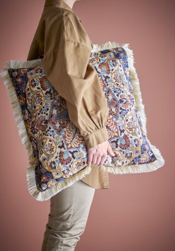 CREATIVE COLLECTION Asu Kissen, Braun, Viskose (L50xB50 cm)