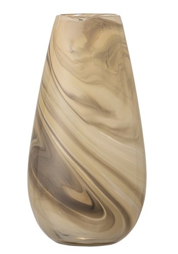 BLOOMINGVILLE Algar Vase, Braun, Glas (D14,5xH28 cm)