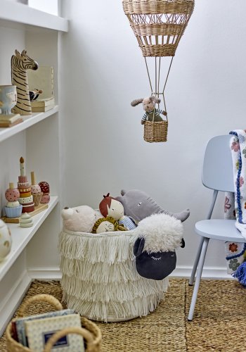 BLOOMINGVILLE MINI Dockkorg, Vit, Polyester (L40xH30xB25 cm)