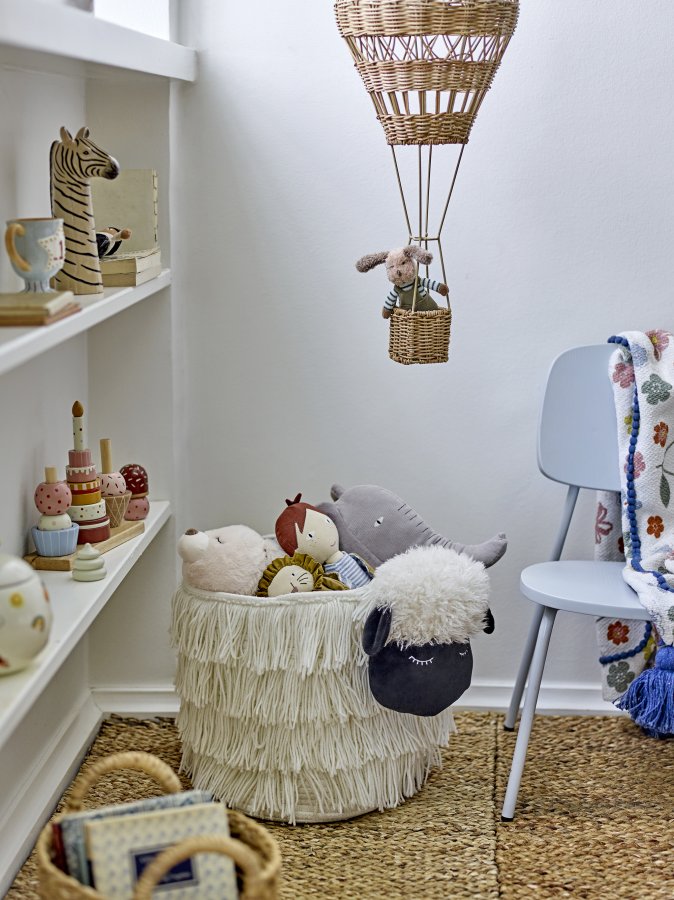 BLOOMINGVILLE MINI Dockkorg, Vit, Polyester (L40xH30xB25 cm)