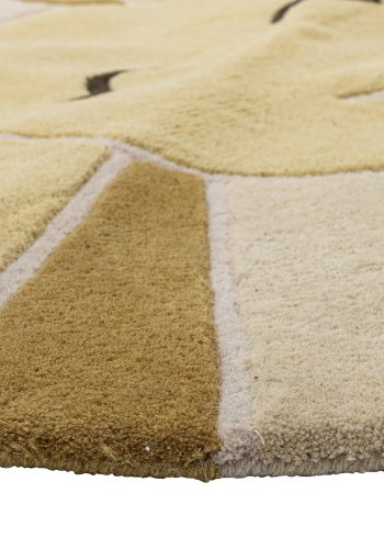 BLOOMINGVILLE MINI Sonnenteppich, Gelb, Wolle (D110 cm)