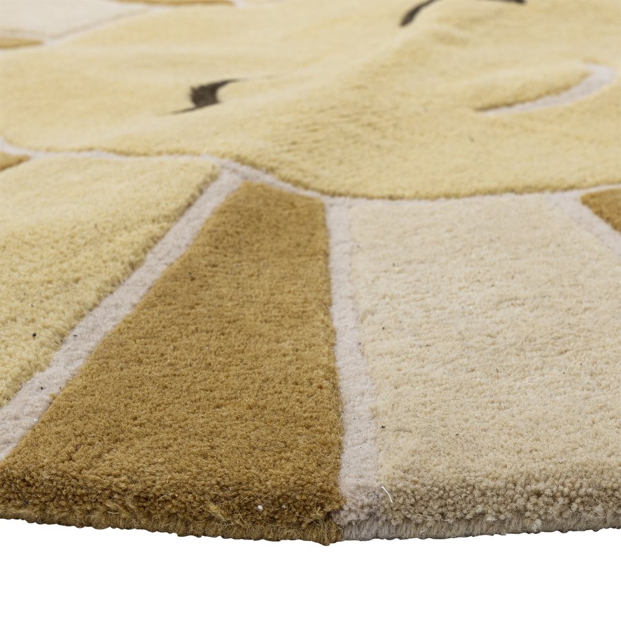 BLOOMINGVILLE MINI Sonnenteppich, Gelb, Wolle (D110 cm)