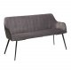 DAN-FORM Embrace sofabnk, m. armln - gr velour og sort stl