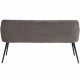 DAN-FORM Embrace sofabnk, m. armln - gr velour og sort stl