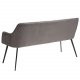 DAN-FORM Embrace sofabnk, m. armln - gr velour og sort stl