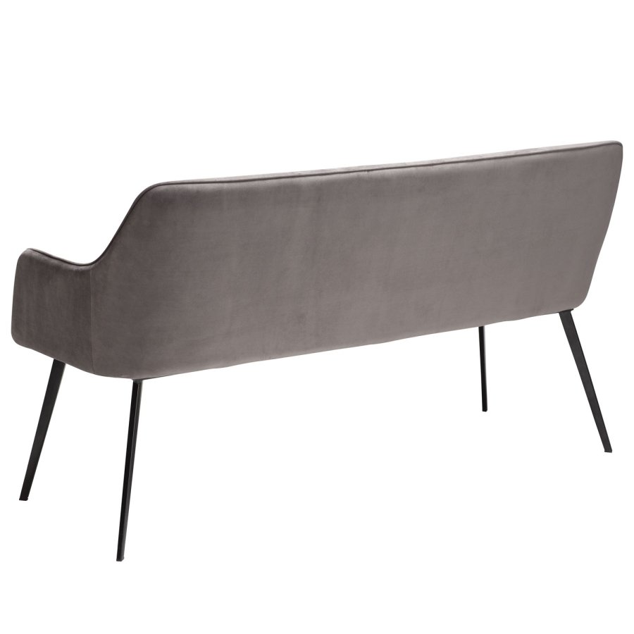 DAN-FORM Embrace sofabnk, m. armln - gr velour og sort stl