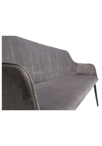 DAN-FORM Embrace sofabnk, m. armln - gr velour og sort stl
