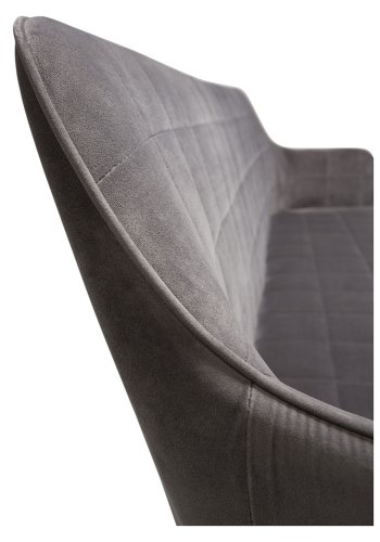 DAN-FORM Embrace sofabnk, m. armln - gr velour og sort stl