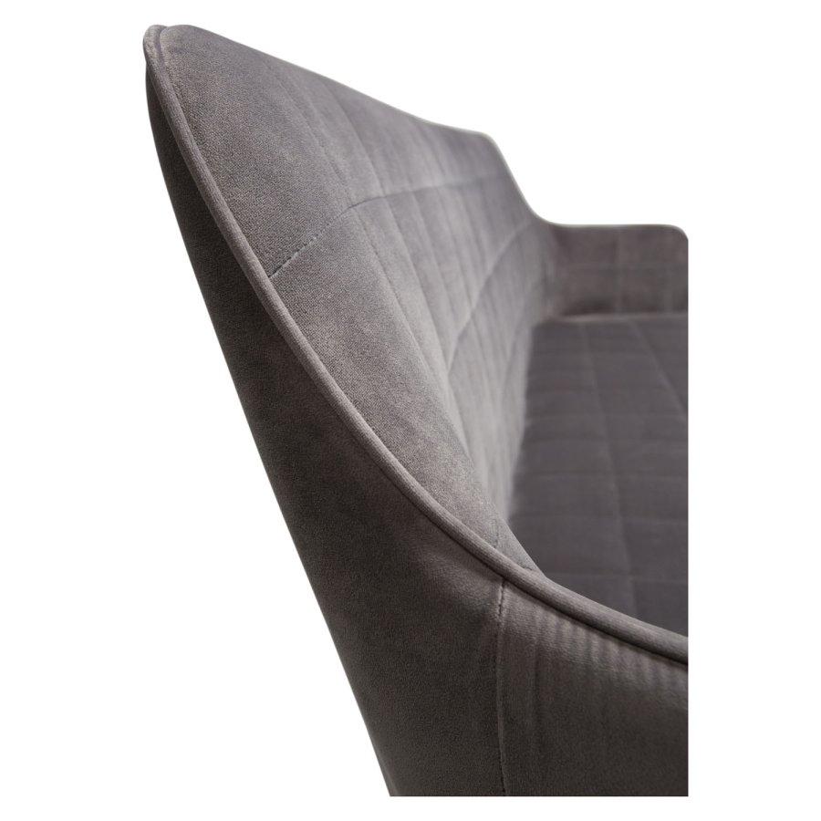 DAN-FORM Embrace sofabnk, m. armln - gr velour og sort stl