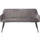 DAN-FORM Embrace sofabnk, m. armln - gr velour og sort stl