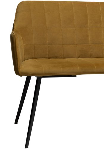 DAN-FORM Embrace sofabnk, m. armln - bronze velour og sort stl