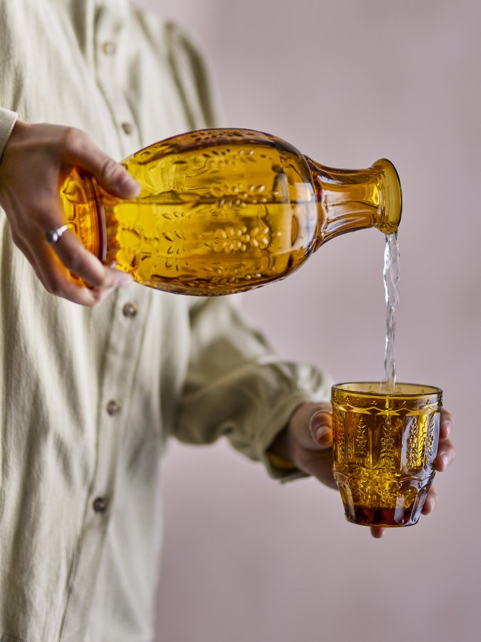 CREATIVE COLLECTION Theon Karaffe & Glas, Braun, Glas