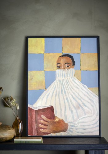 BLOOMINGVILLE Filicia Illustration billede - glas og sort fyrretr (72x52)