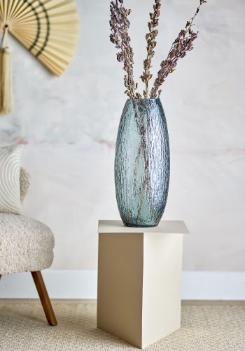 BLOOMINGVILLE Brock Vase, Grau, Glas (T22xH50 cm)