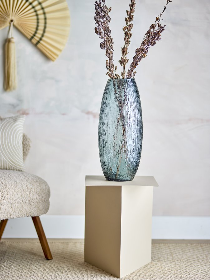 BLOOMINGVILLE Brock Vase, Grau, Glas (T22xH50 cm)