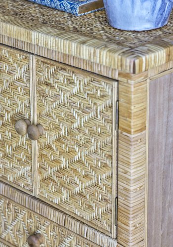 CREATIVE COLLECTION Lorris Kommode, Natur, Rattan (L45xH67xB36 cm)