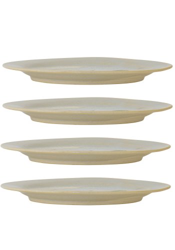 CREATIVE COLLECTION Hadden Teller, Grün, Steingut (T21xH2 cm, 4er-Set)