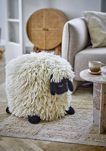 BLOOMINGVILLE MINI Dockpuff, Vit, Ull (L50xH45xB50 cm)