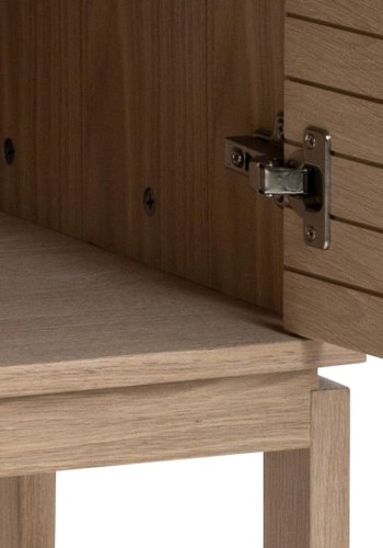 ACT NORDIC Linley skab, m. 3 lger med lamel og 4 hylder - hvidpigmenteret egefinér og eg