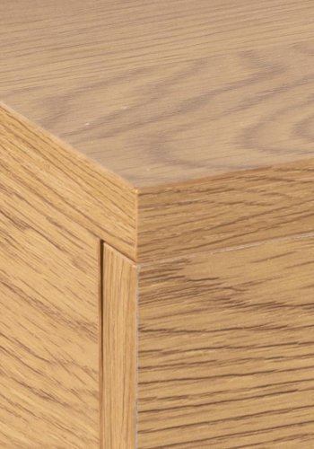 ACT NORDIC Ashlan Wand-Nachttisch, mit 1 Schublade, umkehrbar – natürliches Wildeichenpapier MDF (40x32)