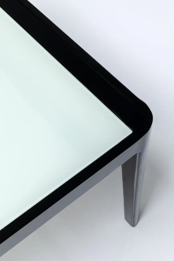 KARE DESIGN Tiki havebord, rektangulr - klar glas og sort aluminium (108x59)