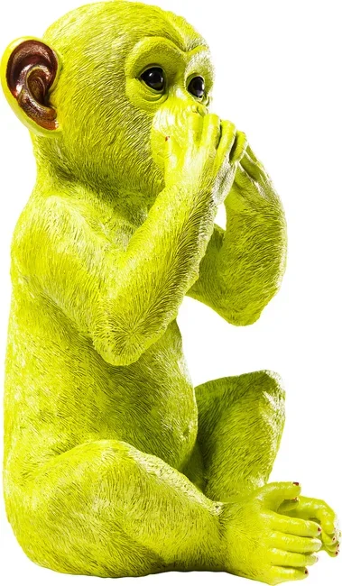 KARE DESIGN Monkey Iwazaru sparebsse - lime grn polyresin (H:35)