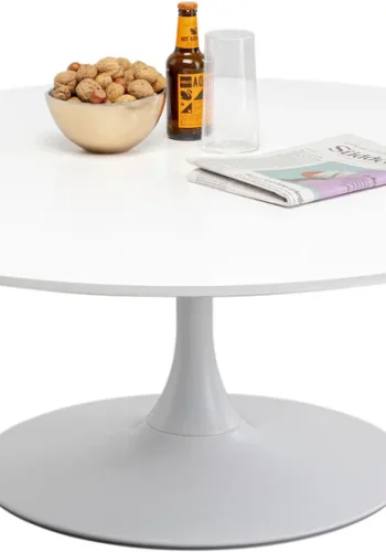 KARE DESIGN Schickeria sofabord, rund - hvid MDF og hvid stl (110)