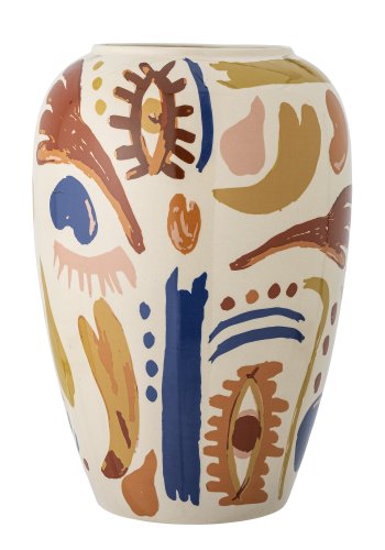 BLOOMINGVILLE Horus vase - oransje og flerfarget steinty