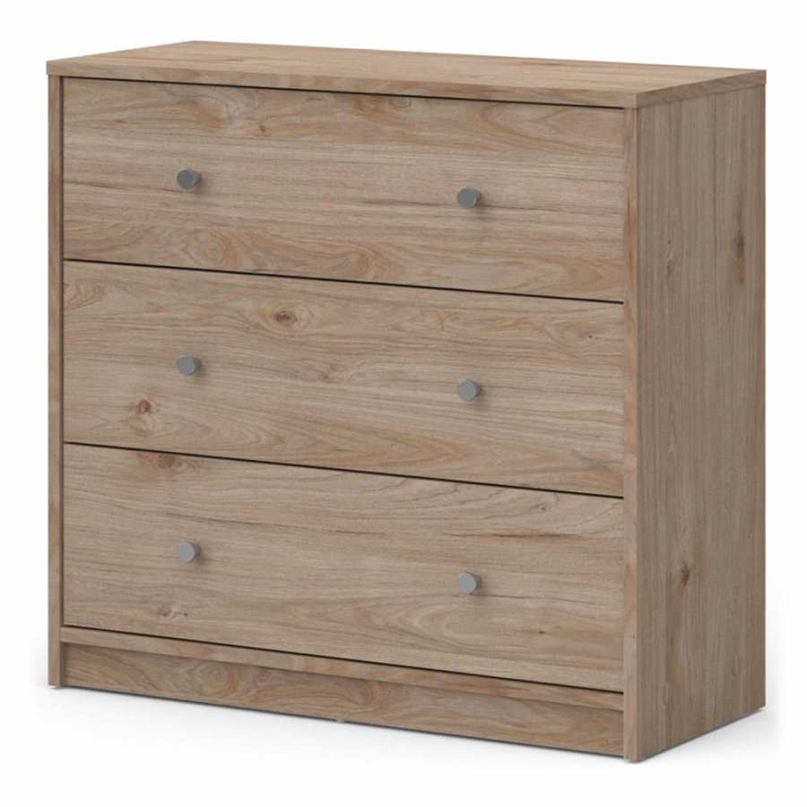 TWILUM May kommode, m. 3 skuffer - naturfolie og plast