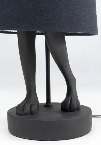 KARE DESIGN Animal Rabbit bordlampe - sort hr og polyresin/stl