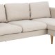 ACT NORDIC Milly 2-Sitzer-Sofa mit Chaiselongue, wendbar – beiger Stoff und Naturkautschukholz