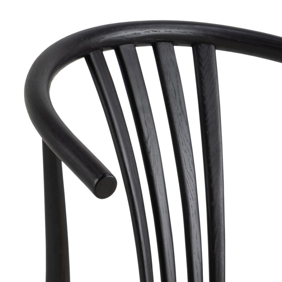 ACT NORDIC I_York spisebordsstol, m. armln - offwhite papir reb og sort eg