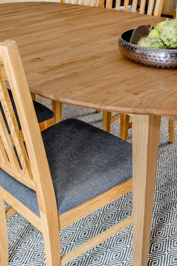 ROWICO Filippa spisebord - eg, inkl. tillgsplade (105x170/210) 