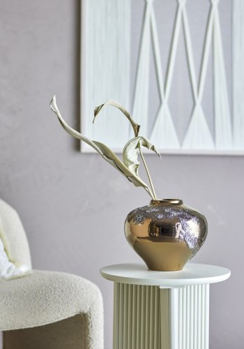 BLOOMINGVILLE Ellison Vase, Bronze, Steingut (T26xH21 cm)