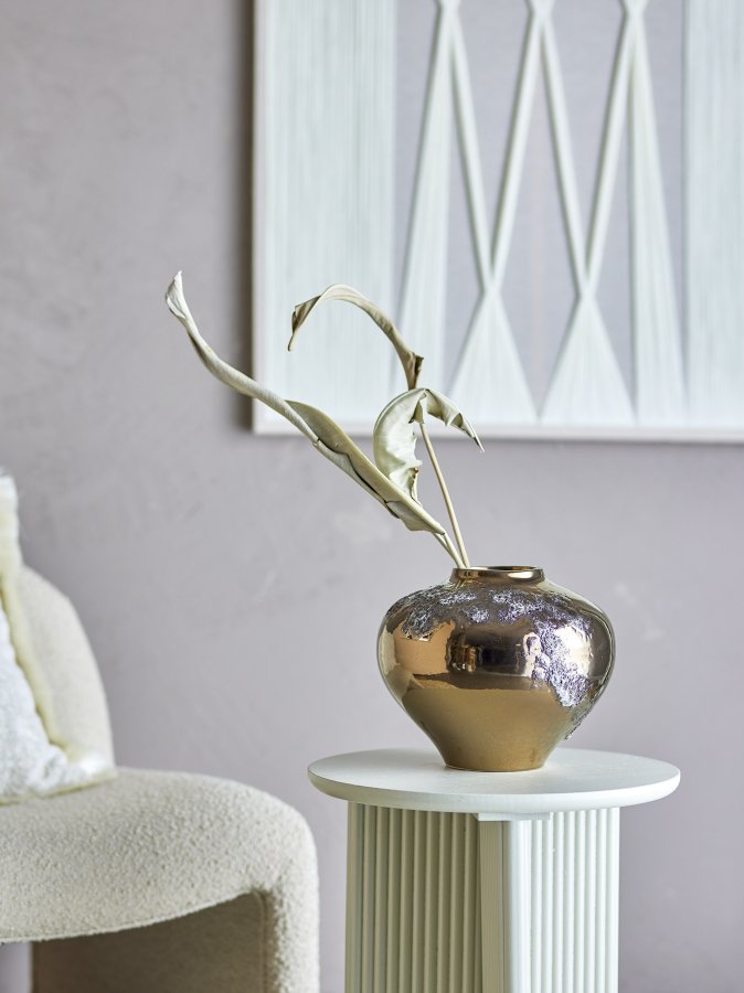 BLOOMINGVILLE Ellison Vase, Bronze, Steingut (T26xH21 cm)