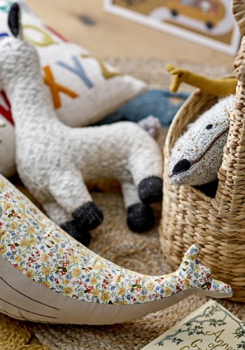 BLOOMINGVILLE MINI Lexi Kissen, Natur, Baumwolle, L60xB40 cm