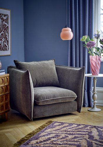 BLOOMINGVILLE Austin lenestol, m. armlener - grnn resirkulert polyester og sort nylon