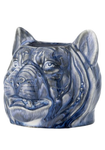 CREATIVE COLLECTION Abner Blumentopfabdeckungen, Blau, Steingut