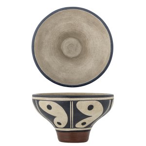 BLOOMINGVILLE Elfrida Skl, Svart, Terrakotta (D31xH18,5 cm)