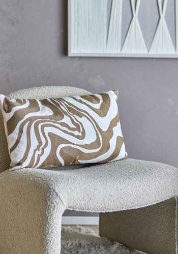 BLOOMINGVILLE Aba Kissen, Natur, Baumwolle (L60xB35 cm)