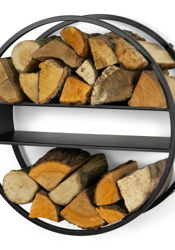 SPINDER DESIGN Timber Tumbler S brndeholder, vghngt, rund - sort stl (60)