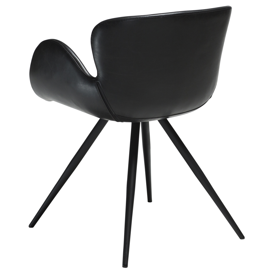 DAN-FORM GAIA Lenestol Vintage svart kunstskinn med svarte ben