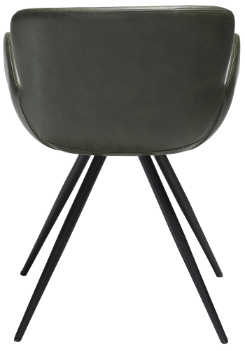 DAN-FORM GAIA Lenestol Vintage grnt kunstskinn med svarte ben