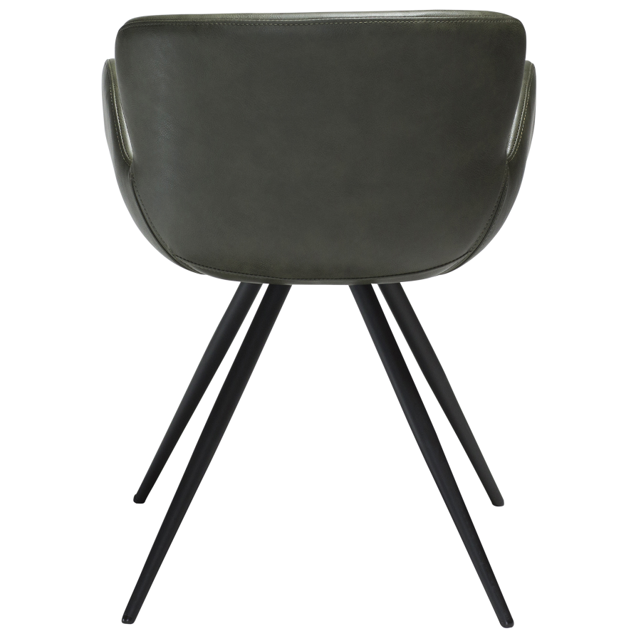 DAN-FORM GAIA Lenestol Vintage grnt kunstskinn med svarte ben
