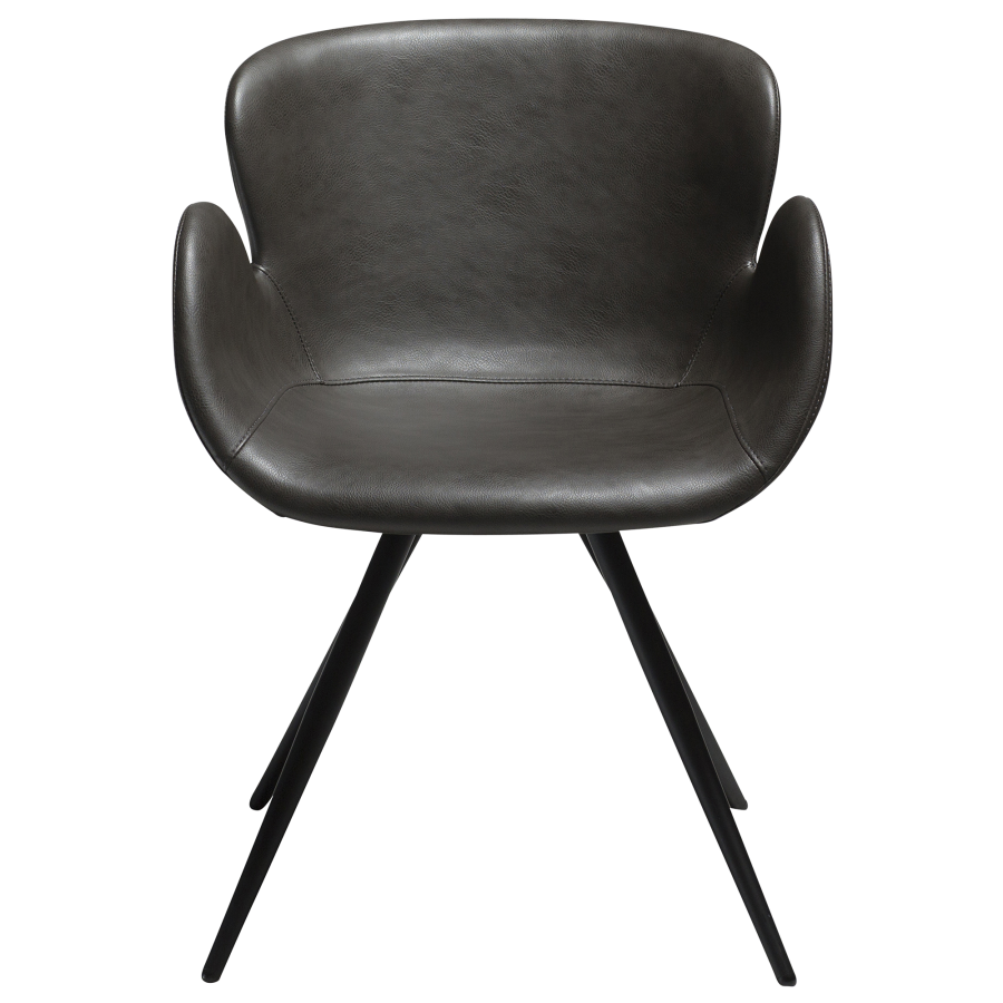 DAN-FORM GAIA Lenestol Vintage grtt kunstskinn med svarte ben